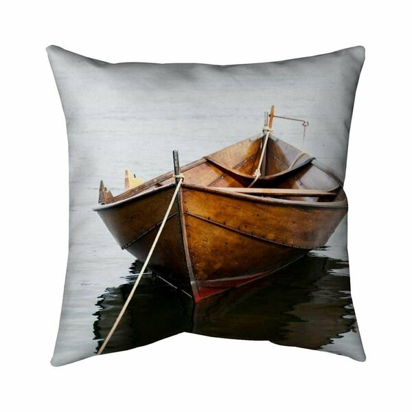 Begin Home Decor 20 x 20 in. Rowboat on Calm Water-Double Sided Print Indoor Pillow 5541-2020-PH6